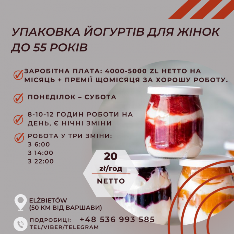 Упаковка йогуртів для жінок w Warszawie