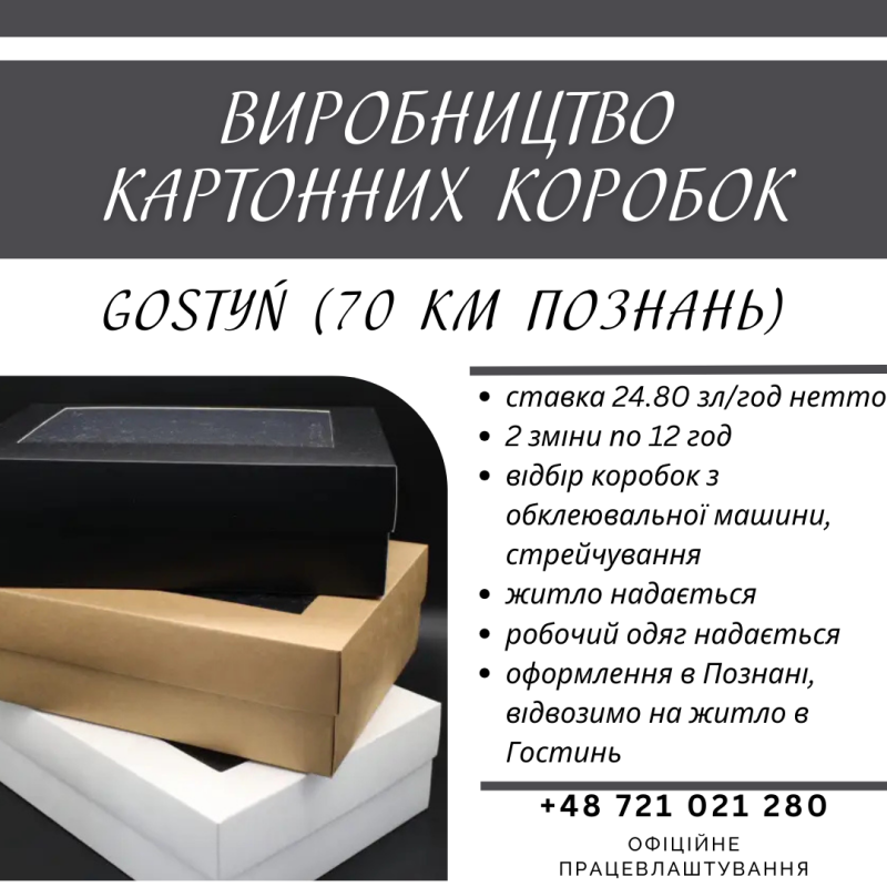 Виробництво картонних коробок