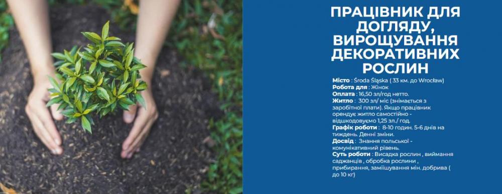 Працівник на посадку і догляд за рослинами